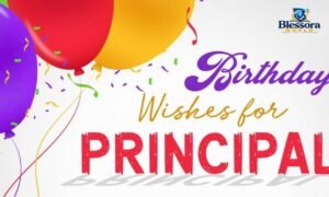 Birthday wishes for principal with a school birthday card