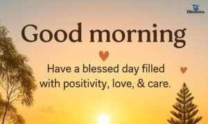 Good morning blessings images featuring a peaceful sunrise and heartfelt Christian morning message