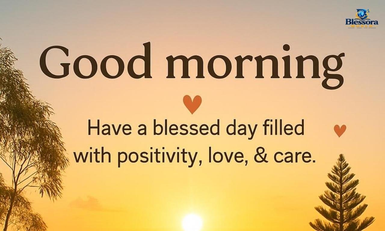 Good morning blessings images featuring a peaceful sunrise and heartfelt Christian morning message