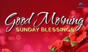Good morning Sunday blessings with a peaceful sunrise and heartfelt wishes