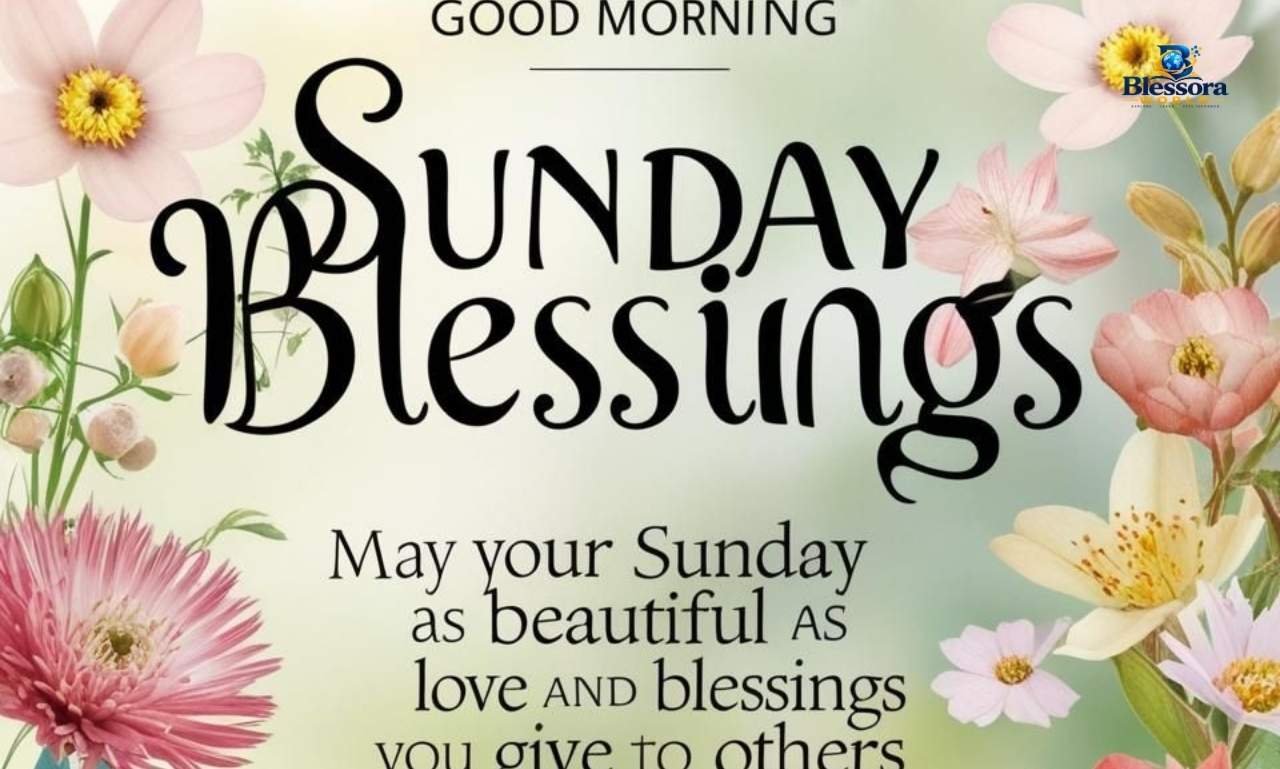 Sunday morning blessings images with Christian prayers, Bible verses, and heartfelt Sunday wishes